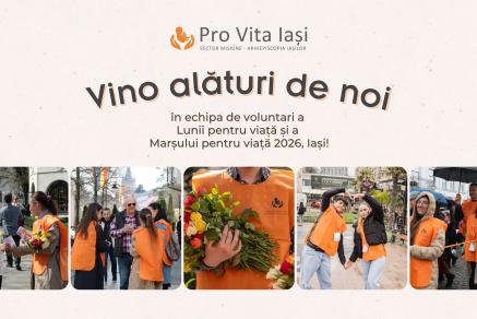 Au început înscrierile voluntarilor pentru Luna pentru viață și Marșul pentru viață 2026