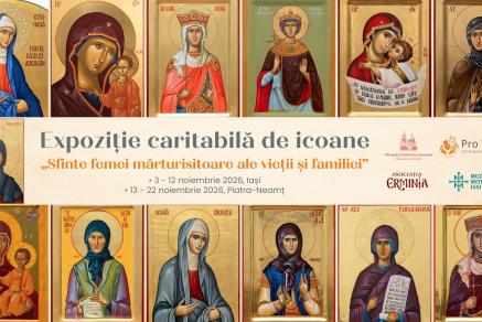 Expoziția caritabilă de icoane „Sfinte femei mărturisitoare ale vieții și familiei” aduce împreună 12 pictori iconari în sprijinul femeilor însărcinate aflate în dificultate
