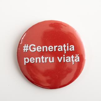Insignă personalizată „#Generația pentru viață”
