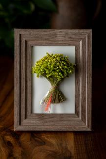 Decorațiune cu flori uscate-flori verzi