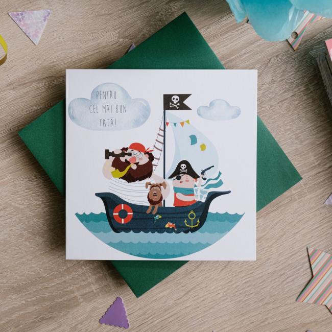 Felicitare cu plic „Cel mai bun tată!” (model 2)