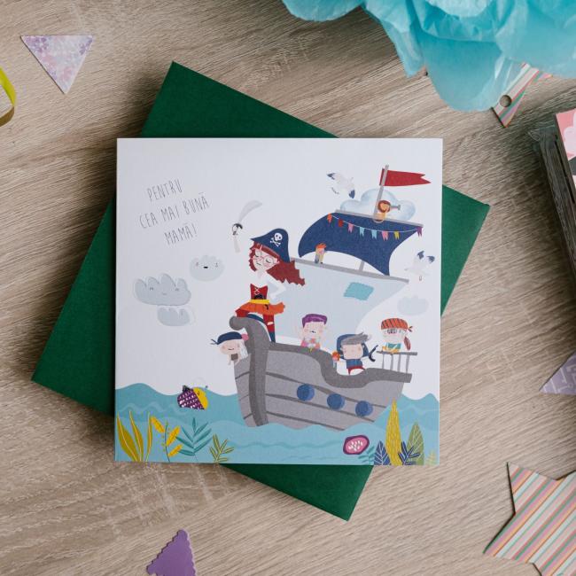 Felicitare cu plic „Cea mai bună mamă!” (model 2)