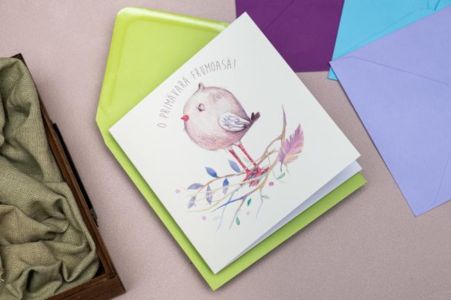 Felicitare cu plic - Martie (M1)